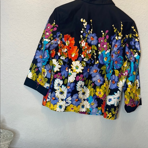 Floral Multicolor Women's Jacket - Picture 3 of 4
